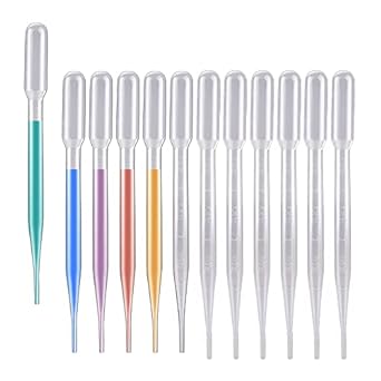 Job Lot of 11 x Labasics Pipette Droppers 3 ml, Graduated Plastic Transfer Pipettes for Essential Oils, Clear