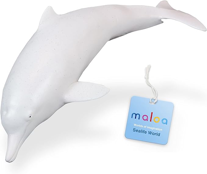 Job Lot of 124 x White Dolphin Figure Hand-Painted, Large Dolphin Toy 22 cm, Realistic Kids Toys, Dolphin