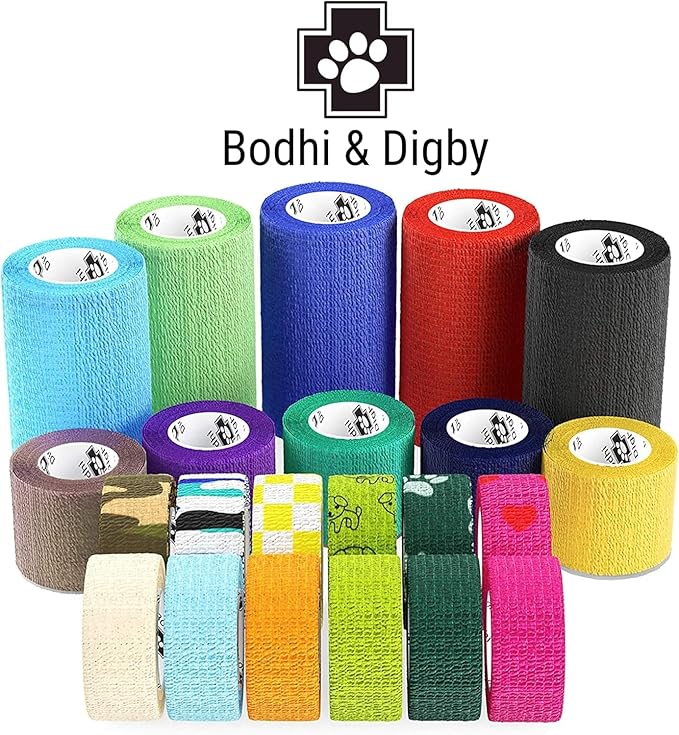 Job Lot of 140 x Bodhi & Digby Finger Bandage - 2.5 Centimetres Wide x 4.5 Metres Long. 12 Rolls of Compressio