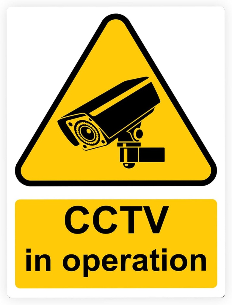 Job Lot of 98 x RDLCAR CCTV In Operation Warning Sign - Security Camera Warning Triangle Signs for Indoor & Out