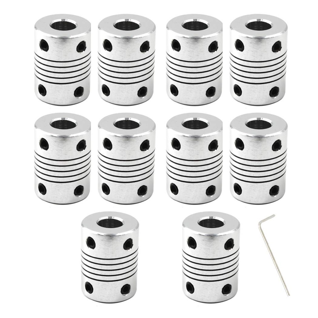 Job Lot of 8 x Beam Coupling Flexible Coupling 5mm to 8mm Shaft Coupler for 3D Printer and CNC Machine-Length