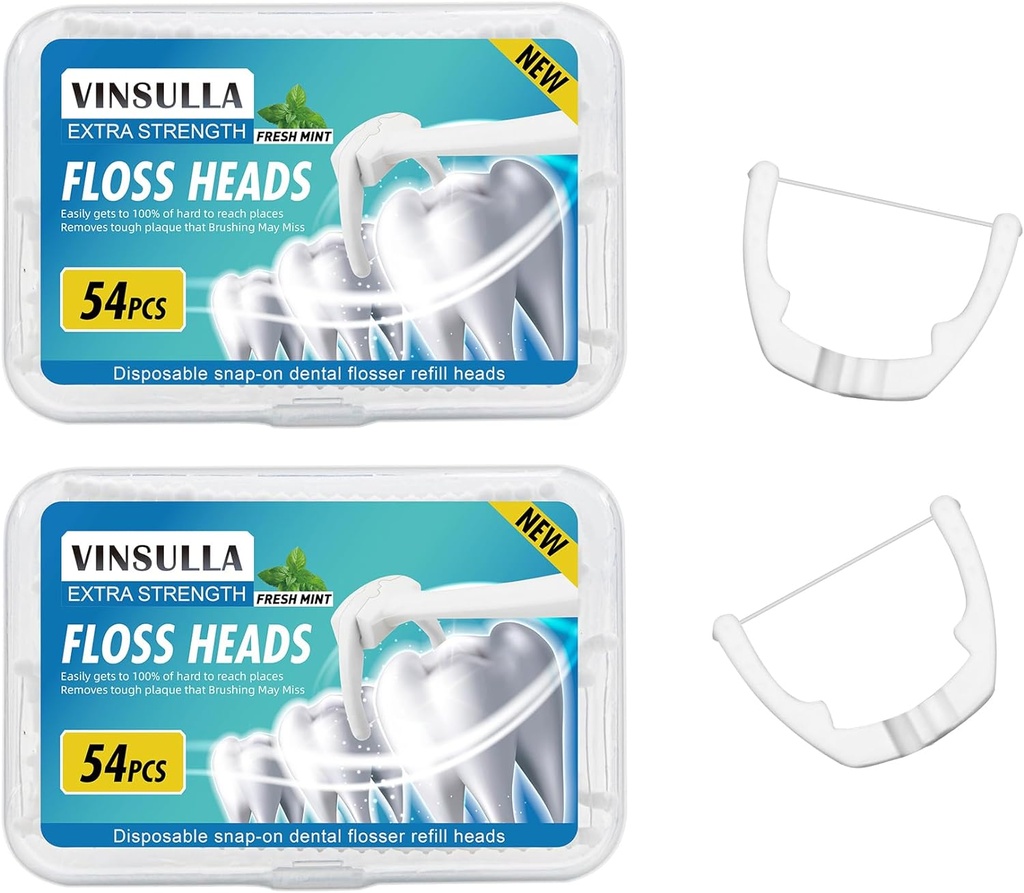 Job Lot of 17 x Ultraclean Access Flosser Mint Refill Heads 54 Count (Pack of 2)