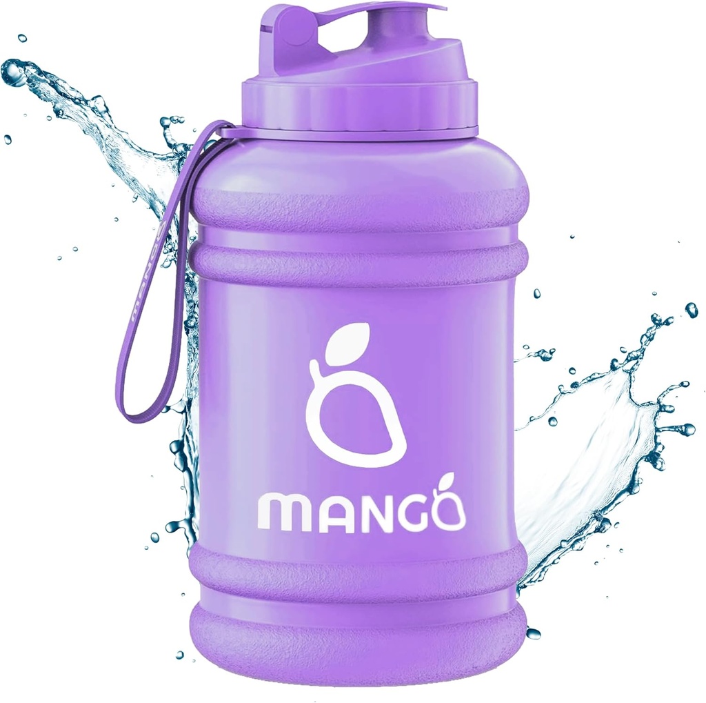 MANGO 2.2L Water Bottle With Straw and Time markings - BPA Free Xl Jug - Extra Large Durable