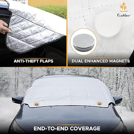 Job Lot of 6 x EcoNour Car Windscreen Cover for winter, Windscreen covers frost for All Weather Auto Sunshade