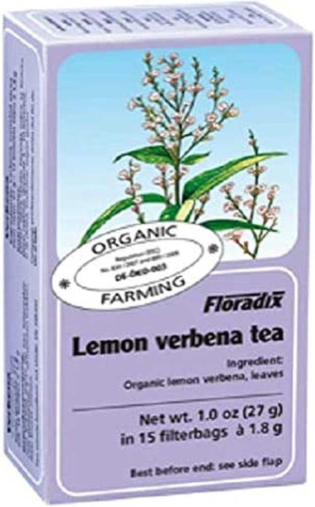 Job Lot of 12 x Floradix Lemon Verbena Tea 15 Bags (Pack of 6)