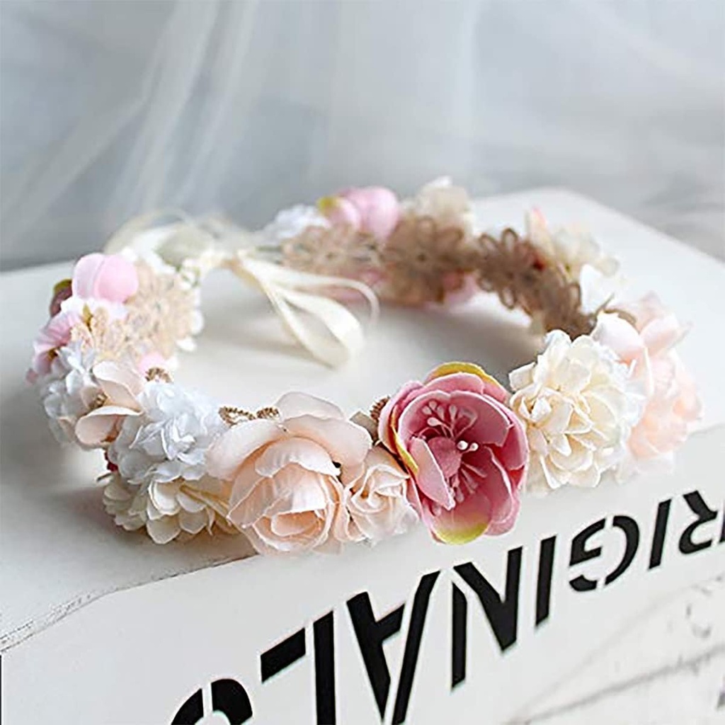 Job Lot of 28 x Brand New Flower Crown Headband for Women 