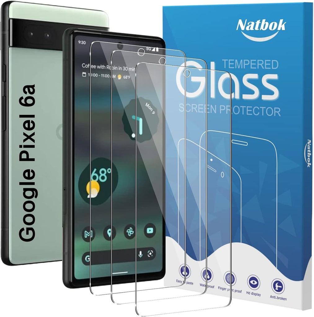 Job Lot of 35 x Natbok [3 Pack] Screen Protector for Google Pixel 6A,9H Hardness, Ultra Resistant, Anti-Fing