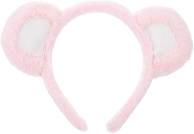 Job Lot of 18 x Lurrose Bear Ears Headband Fluffy Bear Ears Hairband Animal Ears Headwear for Makeup Washing