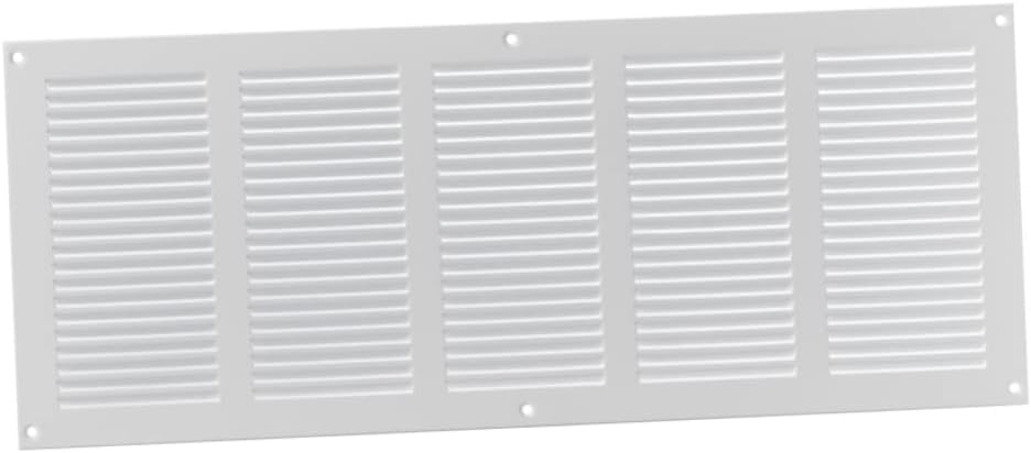 Job Lot of 10 x Metal Air Vent Grille Cover with Insect Mesh - Ventilation Cover (500x200mm / 20x8'', White)