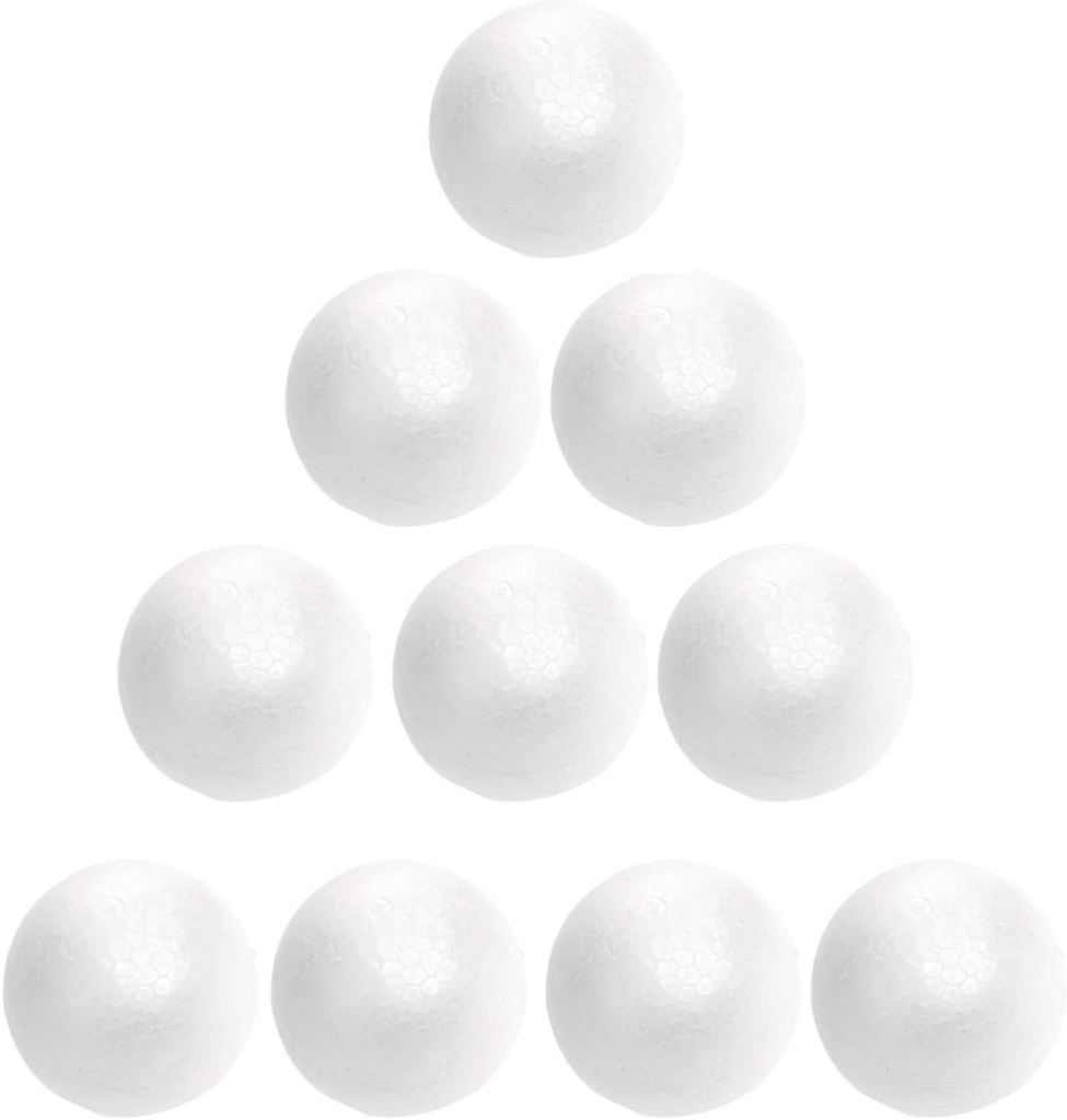 Auction Lot - 8 x 20pcs Brand New 3 inch White Foam Balls 