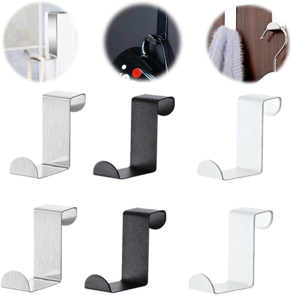 Auction Lot - 10 x Brand New 6 Pcs Over The Door Z-Shaped Hooks 