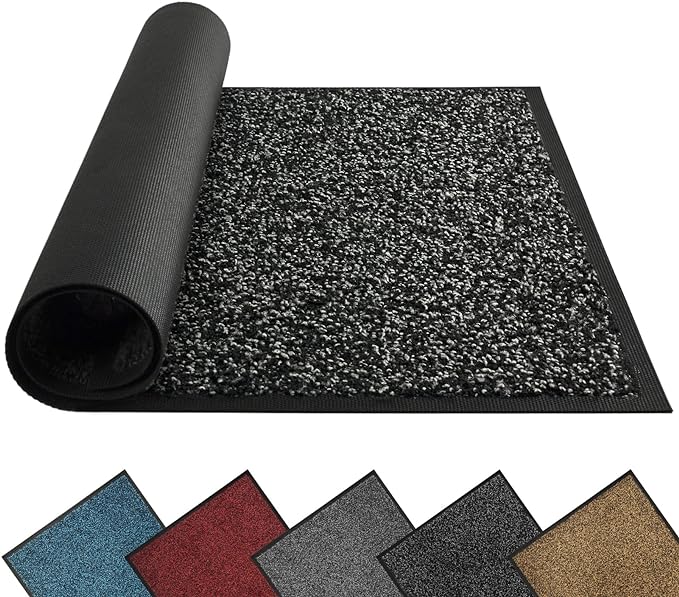Auction Lot - 144 x Brand New Mibao Indoor and Outdoor Door Mats - Doormat 60 x 90 Cm Black