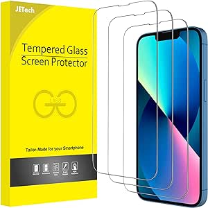 Job Lot of 7 x JETech Full Coverage Screen Protector for iPhone 13/13 Pro 6.1-Inch, 9H Tempered Glass Film Case-Friendly, HD Clear, 3-Pack