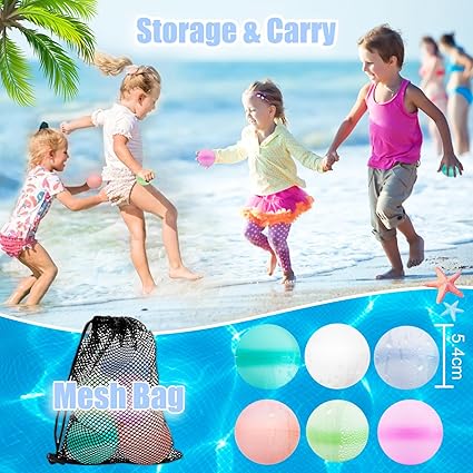 Job Lot of 20 x Reusable Water Balloons for Kids, 24PCS Refillable Water Balloons Water Bombs for Kids Holiday Essentials 