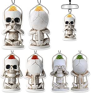 Job Lot of 199 x Cute Hanging Car Air Fresheners, Funny Swinging Skull Car Accessories