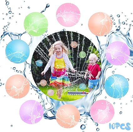 Job Lot of 28 x 10Pcs Water Balloons, Reusable Water Balloons Quick Fill Colourful Air Balloons, Summer Splash Toys, Water Bomb Game Fight Sports Fun Party Suitable for Swimming Pool, Beach, Park, Yard