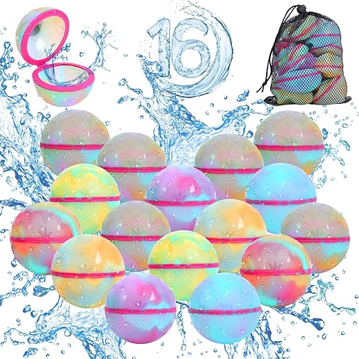 Job Lot of 11 x 12Pcs Reusable Water Balloons, Water Balloons Self Sealing, Magnetic Water Balloons for Kids