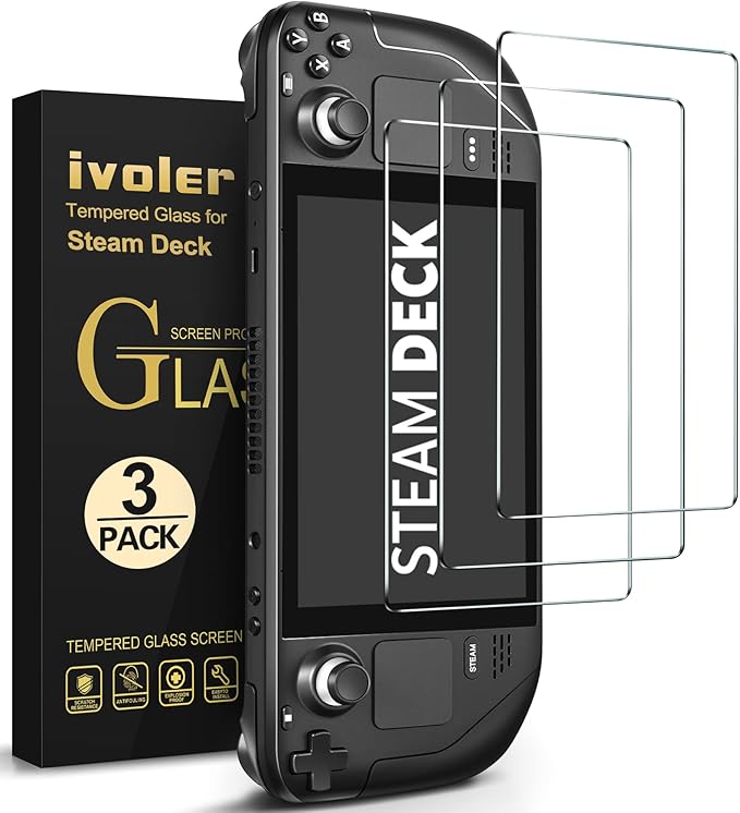 Job Lot of 19 x ivoler 3 Pieces Screen Protector for Valve Steam Deck/Steam Deck OLED Version 2023, Premium Tempered Glass Glass, 9H Hardness, Anti-scratch, Bubble Free