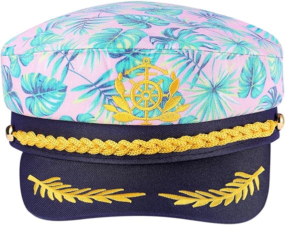 Job Lot of 11 x Amosfun Adults Sailor Hats Adjustable Captains Hat Embroidered Adult Navy Hat for men women