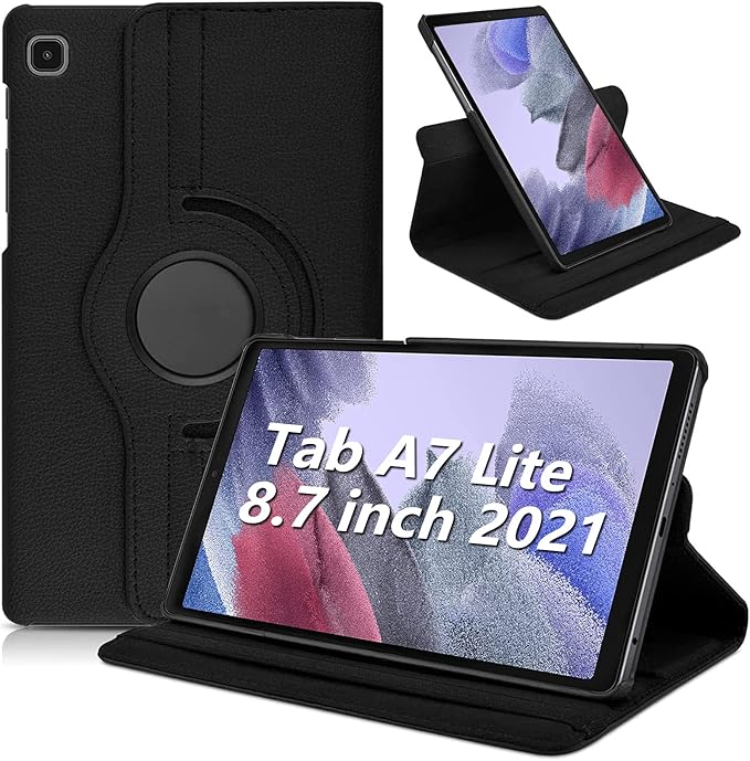 Job Lot of 22 x KATUMO for Samsung Galaxy Tab A7 Lite Case 8.7 inch 2021 (SM-T220/T225/T227) 360 Rotating Ultra Slim Leather Book Cover Case Tablet A7 Lite 8.7 Inch, Black