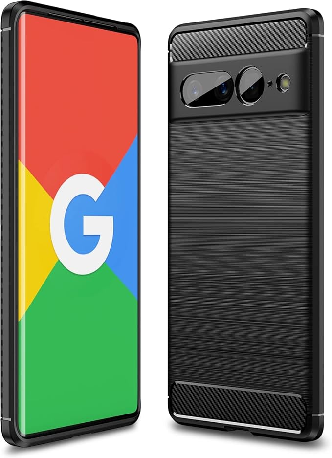 Job Lot of 24 x CruzerLite Google Pixel 7 Pro Case, Carbon Fiber Texture Design Cover Anti-Scratch Shock Absorption for Google Pixel 7 Pro 5G Case (2022) (Black)