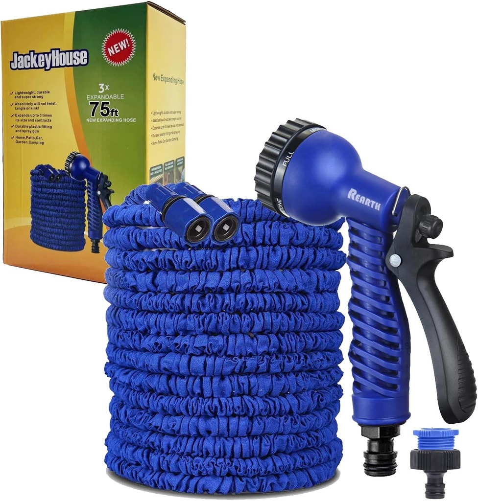 Jackeyhouse 100FT / 150FT / 200FT Magic Stretch Flexible Expandable 3 x Expanding Garden Hose