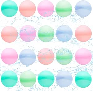 Job Lot of 9 x Reusable Water Balloons for Kids Adults, 20PCS Silicone Water Balls, Summer Outdoor Toys, Pool Toys