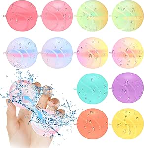 Job Lot of 18 x Reusable Water Balloons for Kids, 12 PCS Water Balloons Self Sealing Refillable Magnetic Wat