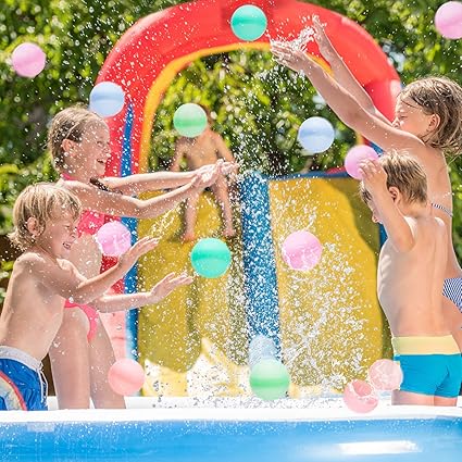 Job Lot of 19 x Reusable Water Balloons for Kids Adults, 20PCS Silicone Water Balls, Summer Outdoor Toys, Pool Toys