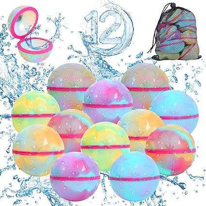 Job Lot of 16 x 10Pcs Reusable Water Balloons, Water Balloons Self Sealing, Magnetic Water Balloons for Kids