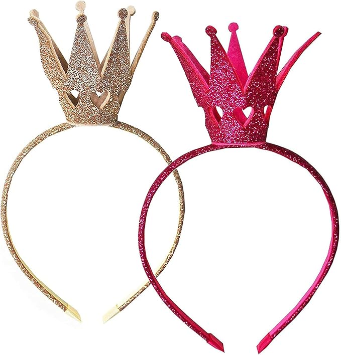 Job Lot of 76 x Assorted Ever Fairy Girls Shiny Crown Headband, Princess Girl Crown Headband