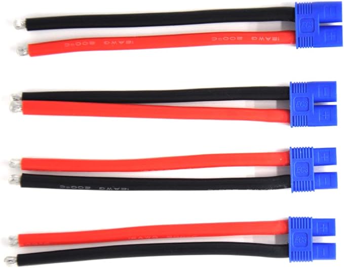 Job Lot of 12 x Xingkang 5 Pairs EC3 10cm Male Female Connector with 14awg Silicone Wire 3.93 inch RC Hobby Lipo Battery