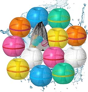 Job Lot of 32 x HIMS Reusable Water Balloons Magnetic, Water Bombs Refillable Water Balloons Self Sealing 12pcs 