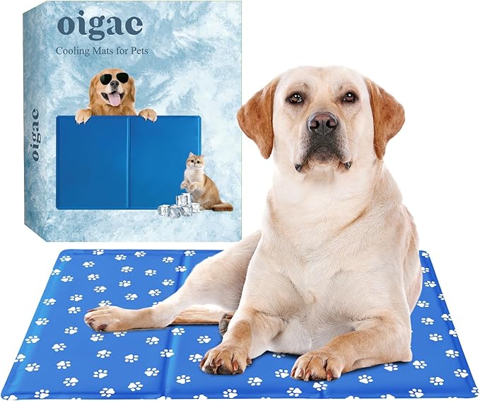 Job Lot of 5 x OIGAE Dog Cooling Mat 90x60cm Pet Cool Mat Dog-Paw Non-Toxic Gel Self Cooling Pad for Dogs