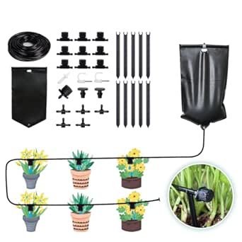 Job Lot of 14 x SPARK MOMENTS Automatic Drip Irrigation System with 10L Water Storage Bag, Drip Irrigation Kits with 10M Tubing for Watering Indoor Plants