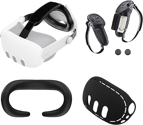 Job Lot of 14 x APEXINNO Comfort Elite Head Strap for Meta Quest 3 Headset, Silicone Face Pad Cover and VR Shell Cover, Controller Grips Cover Accessories Set for Oculus Quest 3