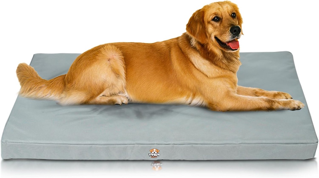 PUPPY PROOF Waterproof Dog Bed Large - Orthopedic Dog Bed and Memory Foam Mattress