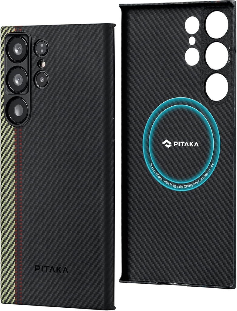 PITAKA Case for Samsung S23 Ultra, Slim & Light Galaxy S23 Ultra Case Compatible with MagSafe