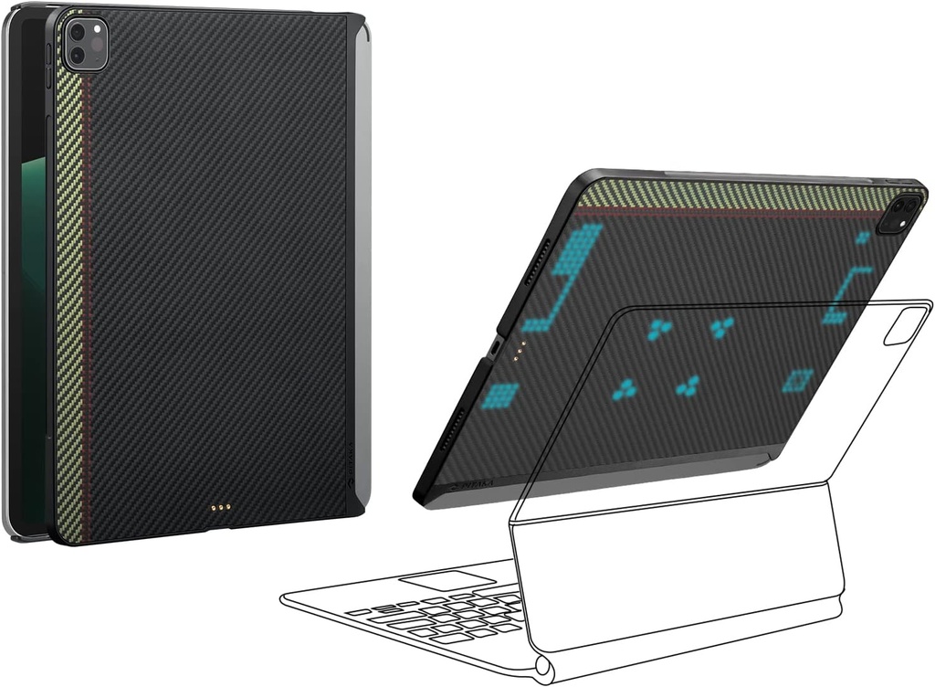 PITAKA iPad Pro 11inch Case 4th/3rd Generation 2022/2021, Magic Keyboard Compatible Slim