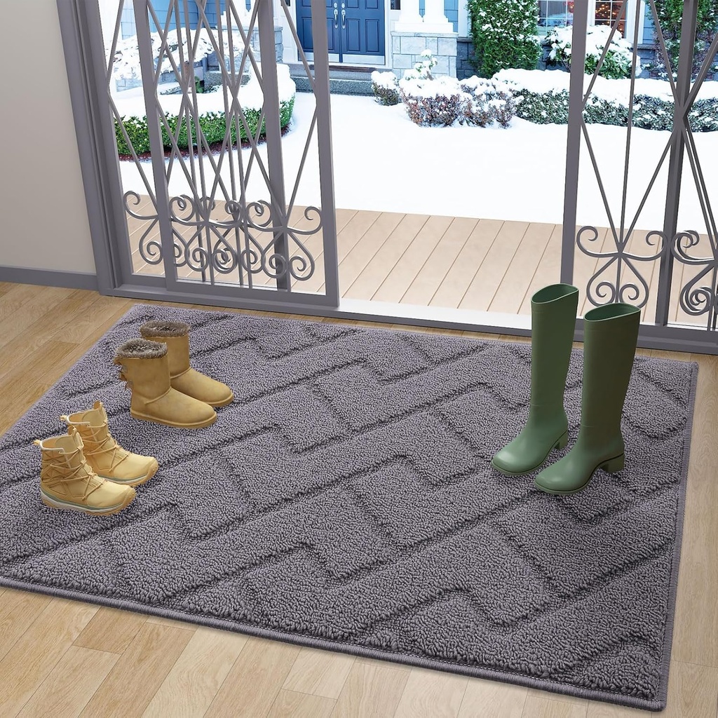 Homaxy Door Mats Indoor 60 X 90 cm, Machine Washable Door Mat, Dirt Trapper Non-slip Doorma