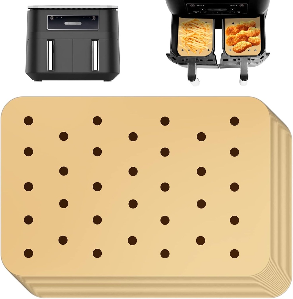 BYKITCHEN Air Fryer Paper Liners for Ninja Foodi Flex Drawer Air Fryer AF500UK 10.4L/Duroni