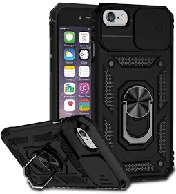 Jhxtech for iPhone SE 2022/SE 2020/iPhone 7/iPhone 8 Case with Tempered Glass Screen 