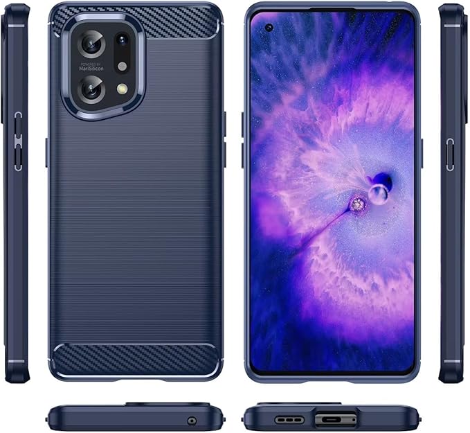 Jhxtech Case for Oppo Find X5 Case, Oppo X5 PFFM10 Case, Ultra Slim Phone Cover with Shock-Absorption