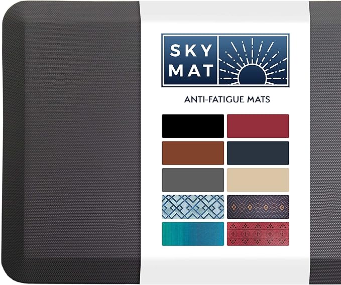 Sky Solutions Kitchen Mat - Padded, Non-Slip, Absorbable Anti Fatigue Standing Mat for Kitchen