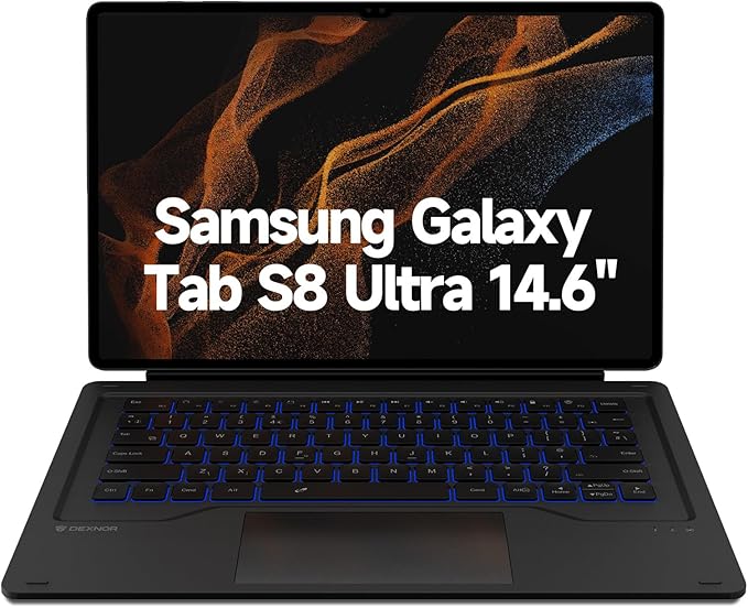 Dexnor Keyboard Case For Samsung Galaxy Tab S8 Ultra Keyboard 14.6 Inch Magnetic Detachable