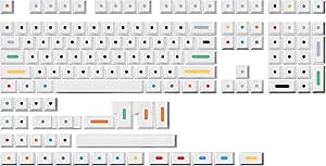 Dye Sublimation Keycaps | Cherry Profile for Custom Mechanical Keyboard | 139 Keys (White Dots)