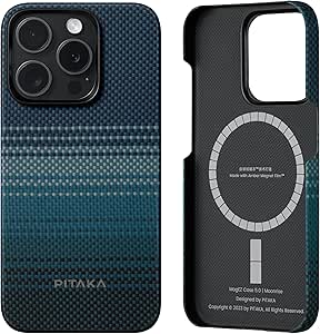 pitaka Case for iPhone 15 Pro Max, Compatible with Magsafe, Ultra Thin Mobile Phone Case