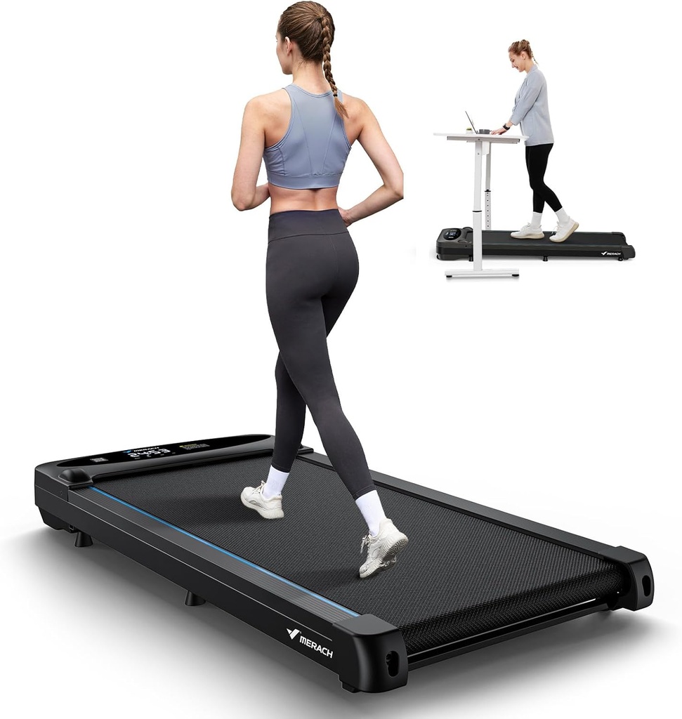 MERACH Walking Pad Treadmill for Home, 1-6km/h Under Desk Treadmill, Walking Treadmills