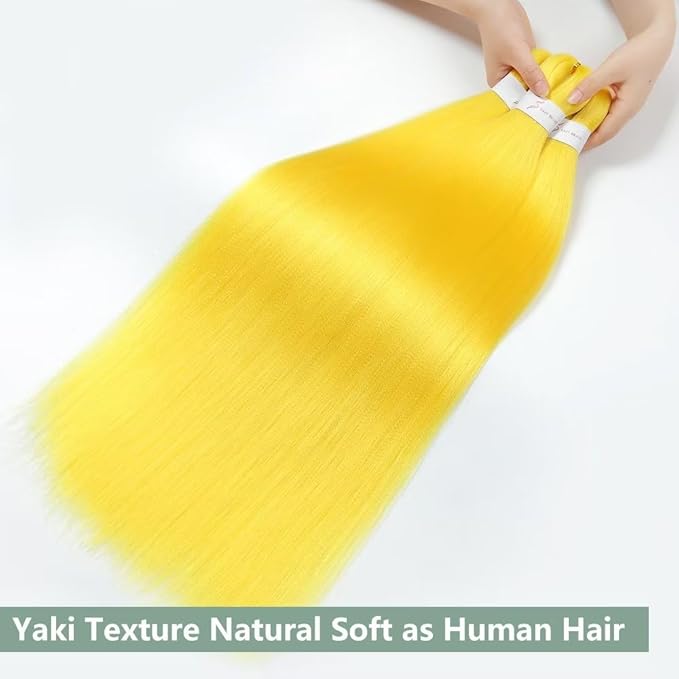 Job Lot of 8 x YDDM Pre Stretched Braiding Hair Braiding Hair Extensions Yellow Braids Extensions Hair 26 Inch Yellow