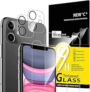 Job Lot of 56 x NEW'C 4 Pack, 2 Pack for iPhone 11 Screen Protector + 2 Pack Camera Lens Protector, Sensor